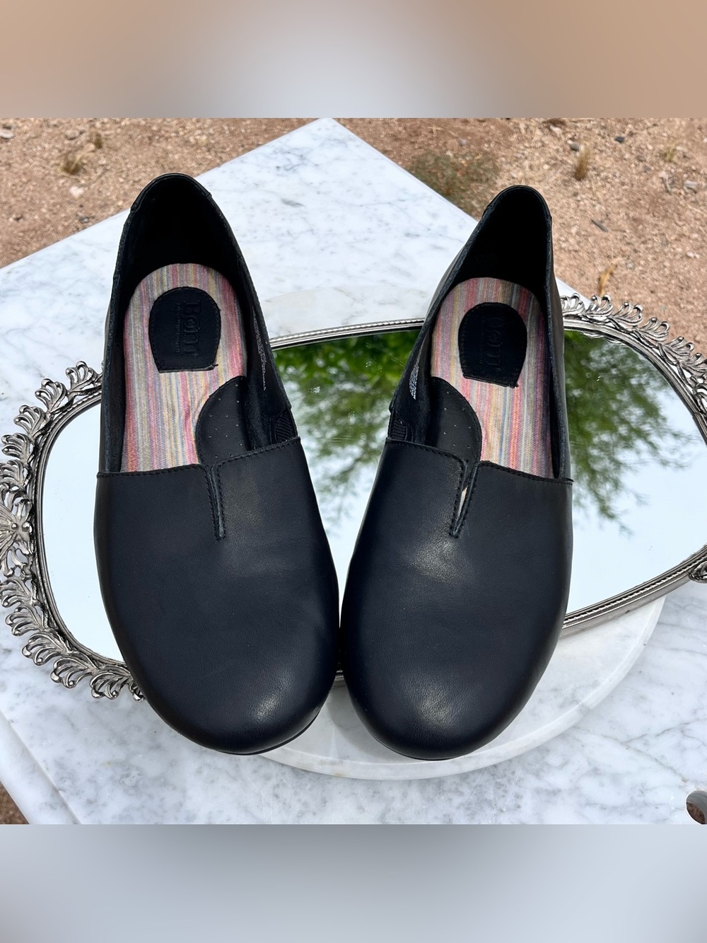 Born Black Leather, Sebra Slip On Comfort Flats / Moccasin, 11 - Picture 3 of 11